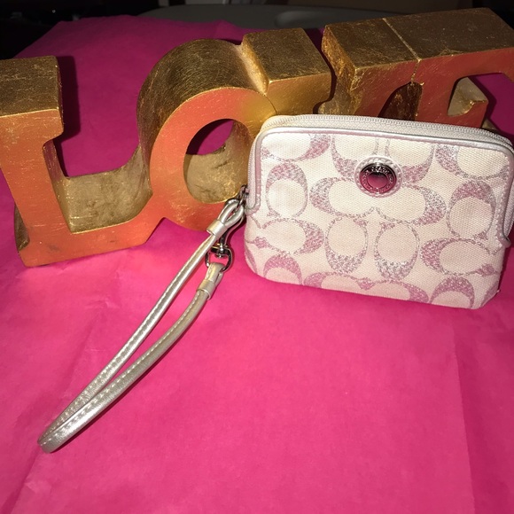Coach Handbags - White Coach Wallet/Wristlet